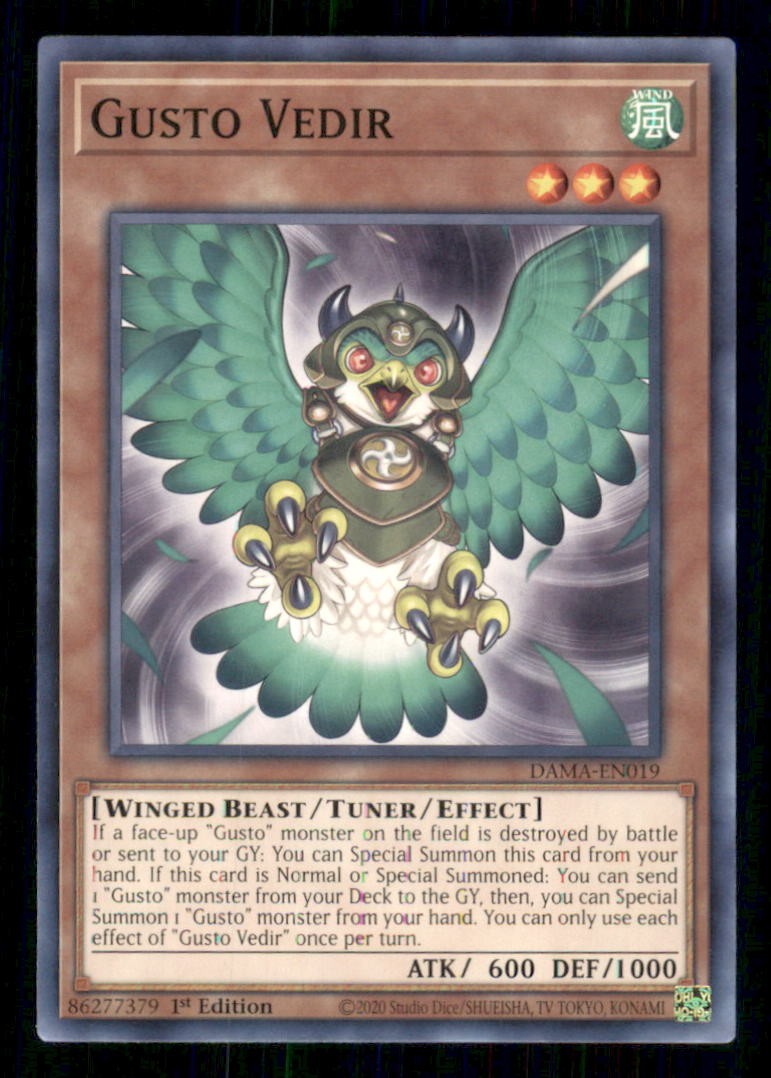 Gusto Vedir DAMA-EN019 Alba Comune di Maestà Yu-Gi-Oh 1° Edizione Near Mint