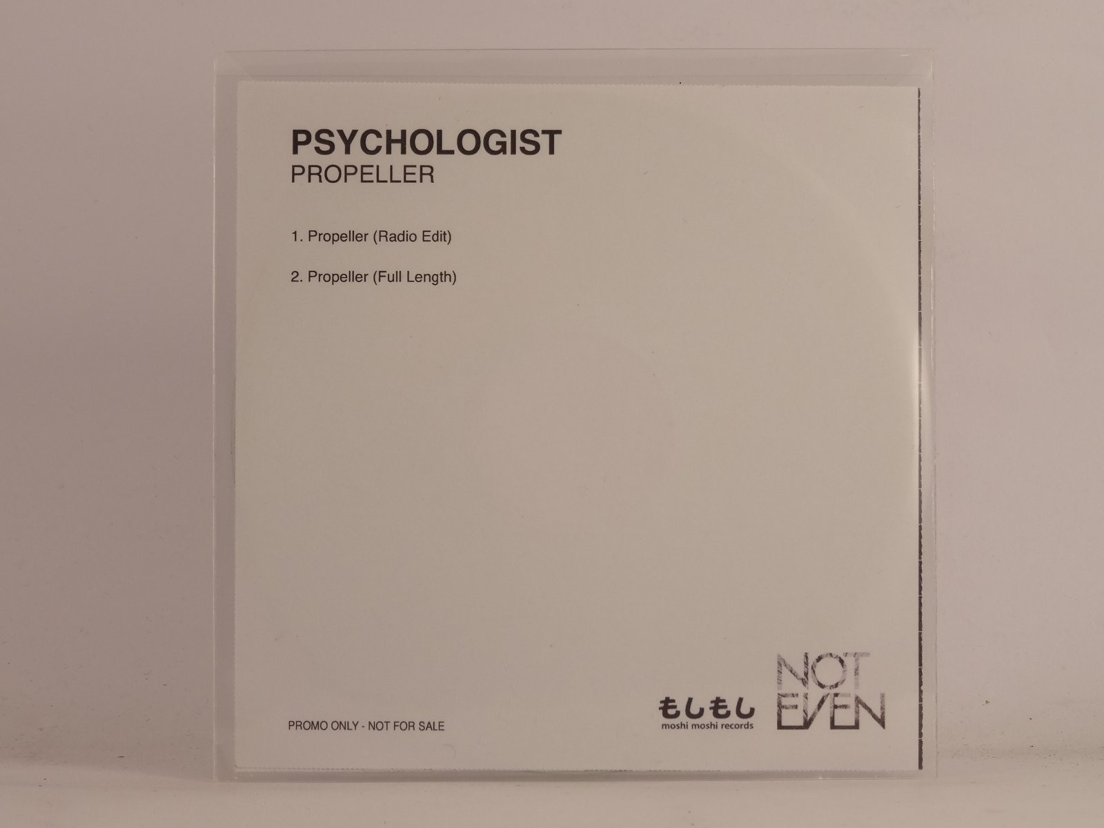 PSYCHOLOGIST PROPELLER (F42) 2 Track Promo CD Single plus Picture Sleeve MOSHI M
