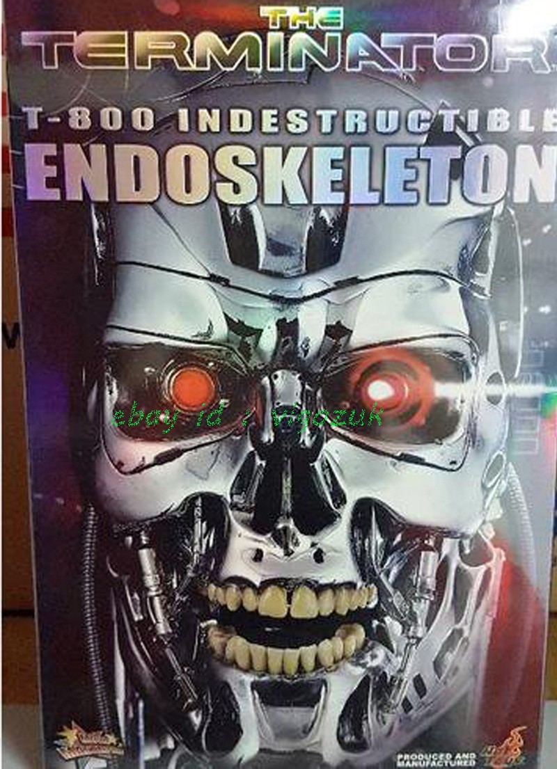 Nuovo Hot Toys 1/6 The Terminator T-800 Modellino Endoscheletro Indistruttibile