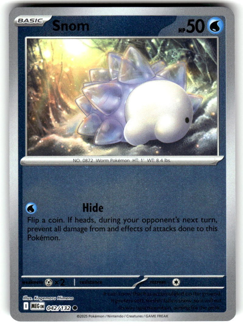 Snom Reverse Holo Common Mega Evolution 042/132 quasi nuovo