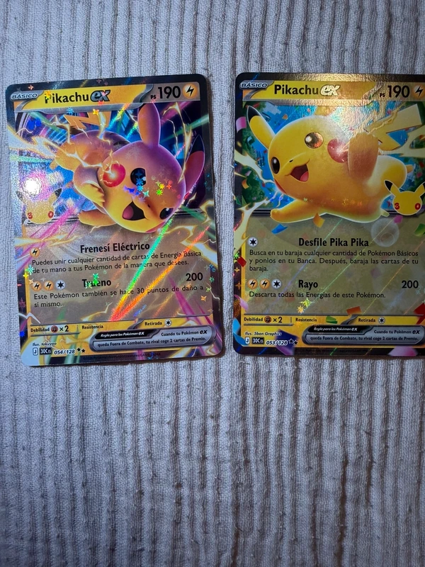 Lote Pikachu ex 053/128 + 054/128