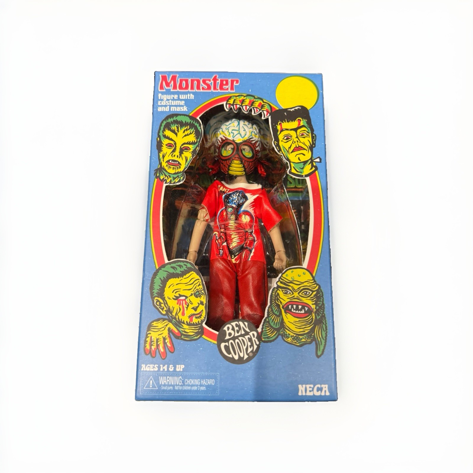 Figurina NECA Ben Cooper Metaluna Mutant 5,5” con costume e maschera - Nuova.