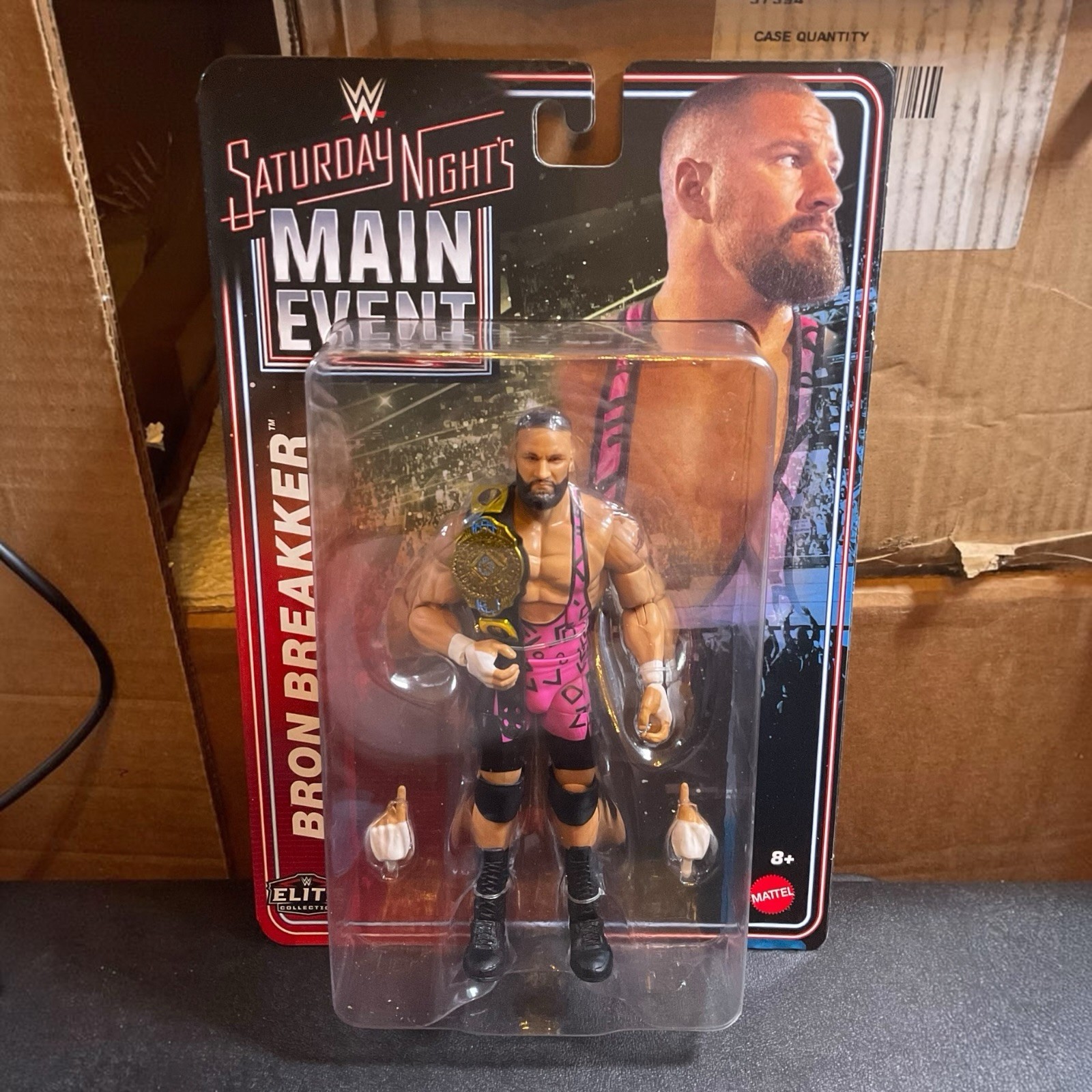 MATTEL WWE "BADASS" BRON BREAKER SATURDAY NIGHT'S MAIN EVENT SERIES 2 IN HAND