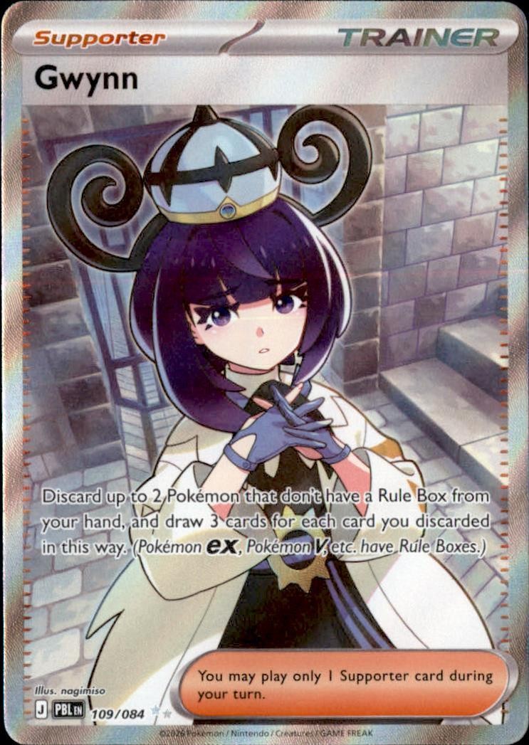 Pokemon Gwynn 109/084 Ultra Raro Pitch Nero Quasi Nuovo