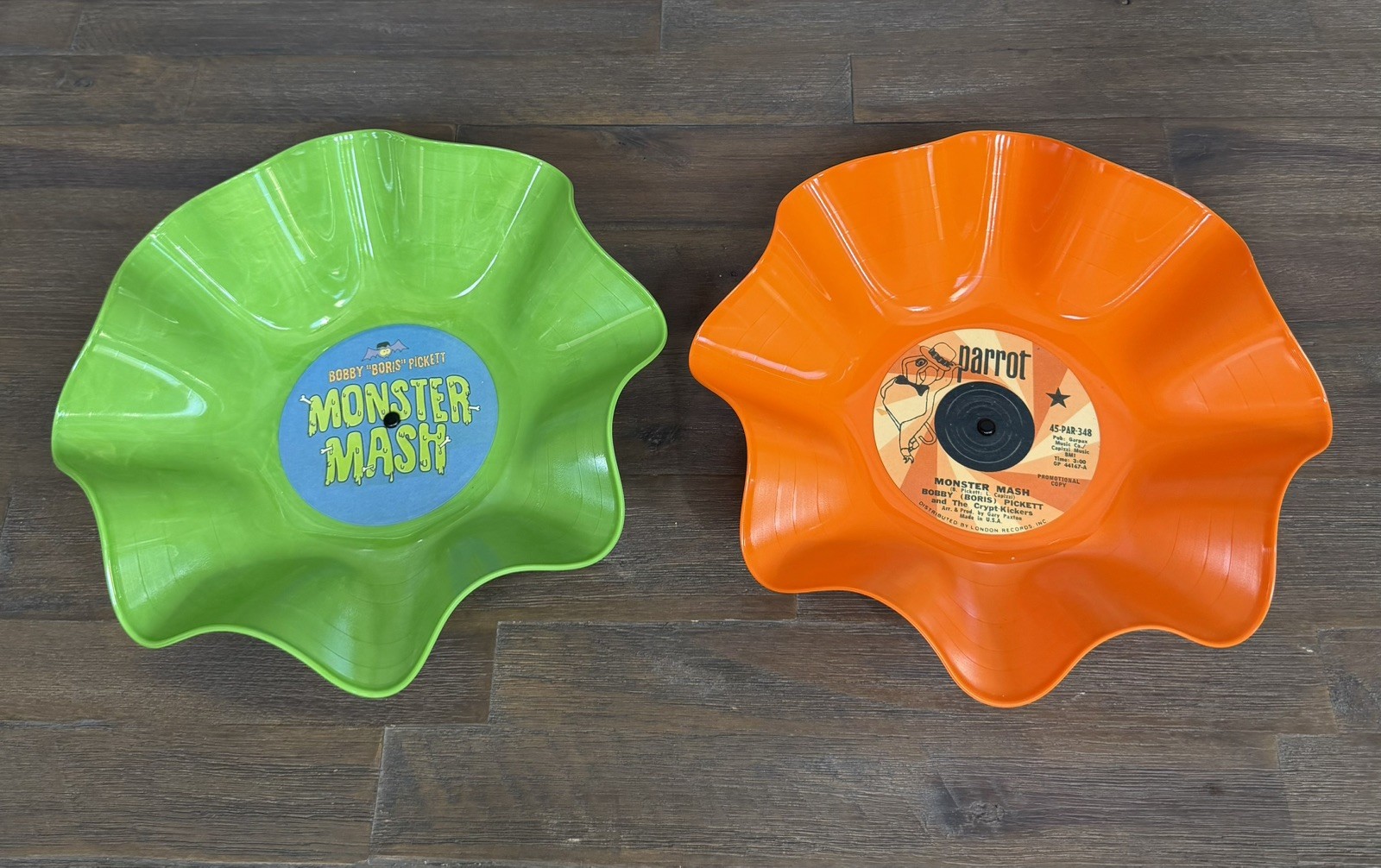 Record Bowls - Upcycled & Repurposed Bowls - 2 x Monster Mash Bobby Picket 