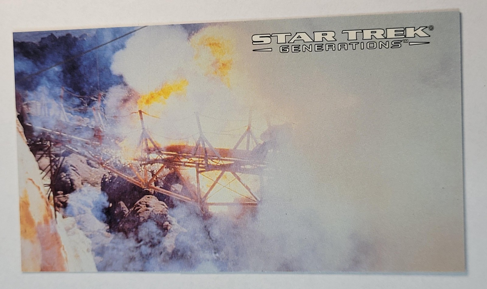 Carta collezionabile vintage 1994 SkyBox Star Trek Generations un luogo di riposo finale 54