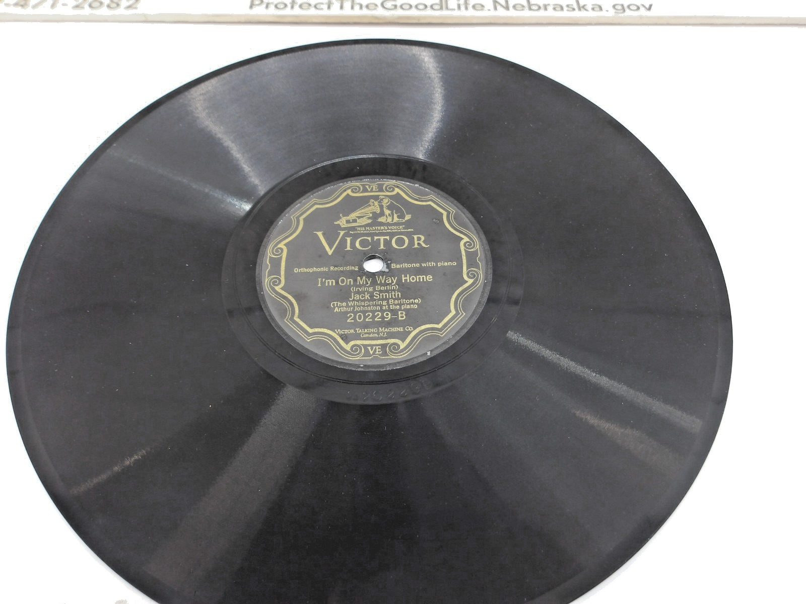 1926 Victor Orthophonic 78 RPM record Jack Smith Sunshine On way home Fox Trot