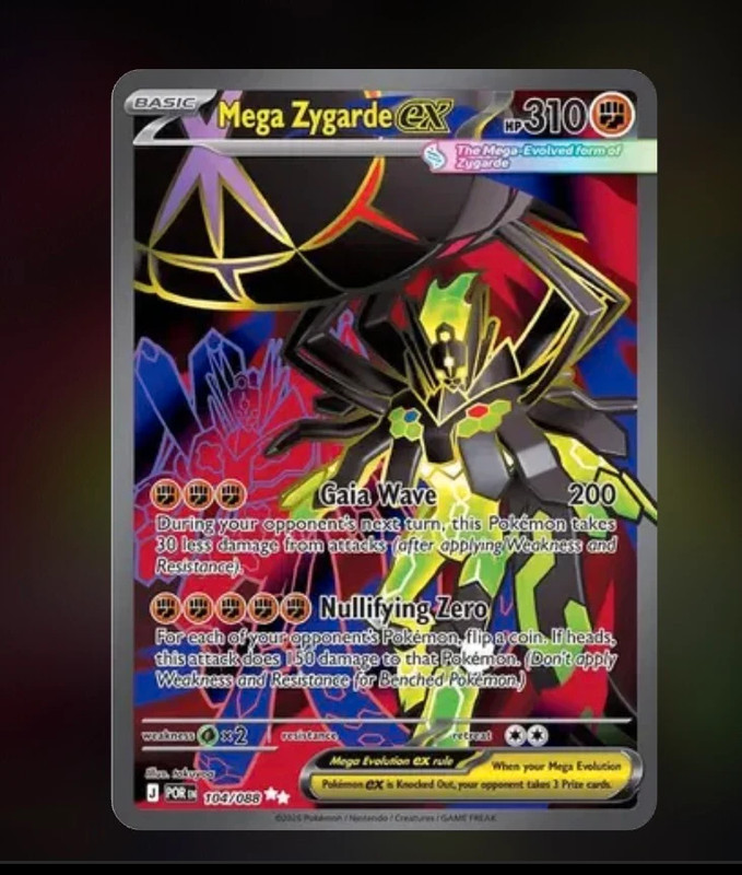 Mega zygarde ex carte pokemon