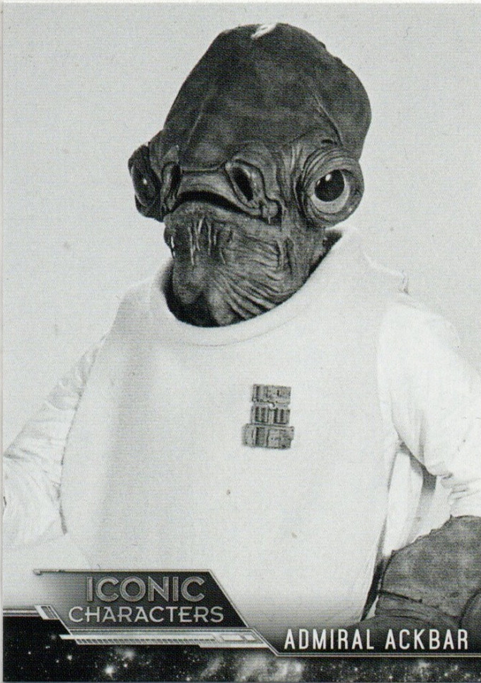 Star Wars ROTJ Black & White: IC-10 Admiral Ackbar Iconic Characters Chase Card