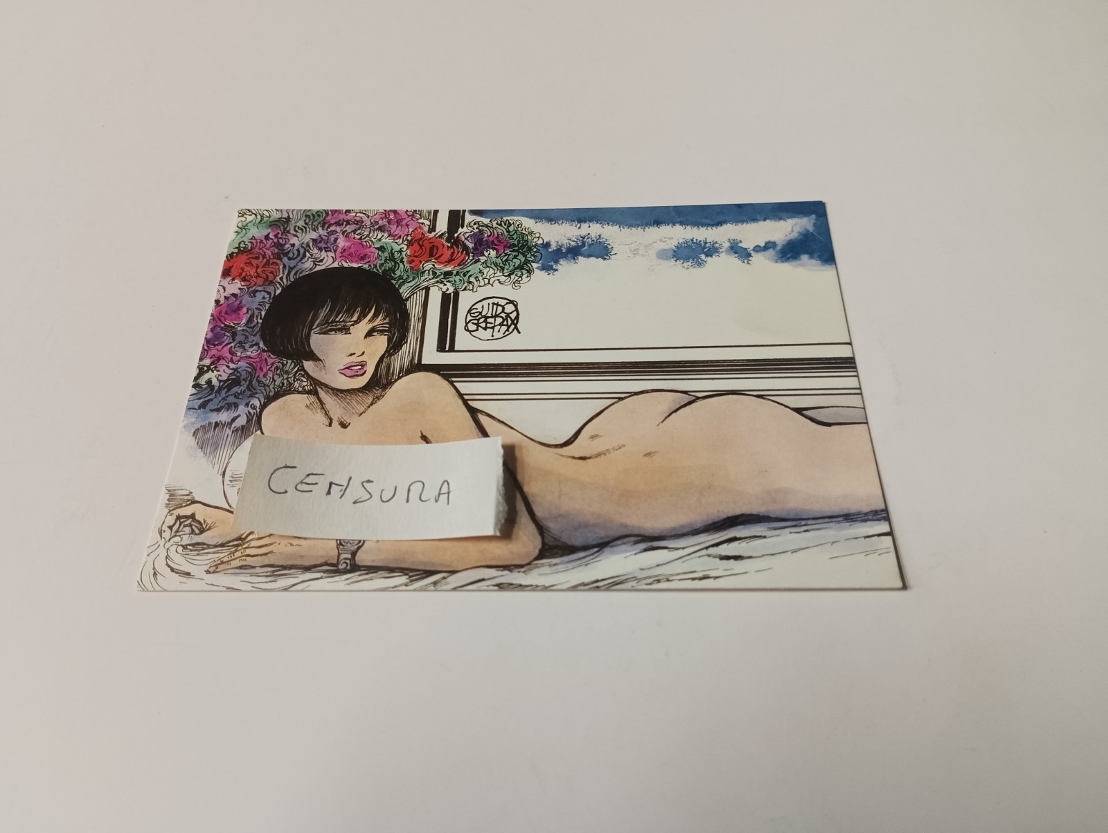 CARTOLINA VALENTINA fiera del fumetto Innovazione Balerna 1984 guido Crepax 