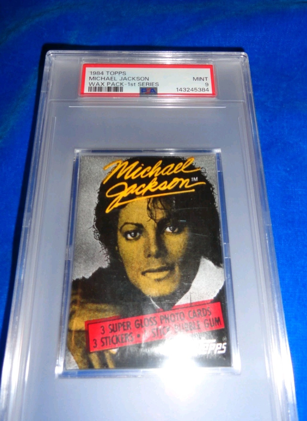 Topps Michael Jackson Wax Pack 1984 prima serie PSA 9 come nuovo! solo 4 superiori