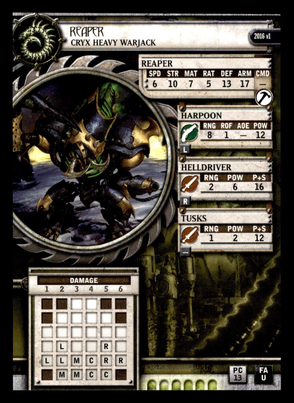 Reaper Cryx Heavy Warjack Warmachine TCG CCG