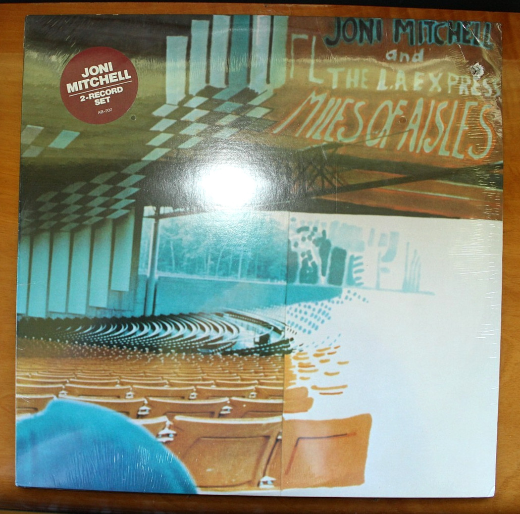 JONI MITCHELL Miles Of Aisles  Asylum AB-202 2XLP USA 1st-Press OG w/Sticker 74