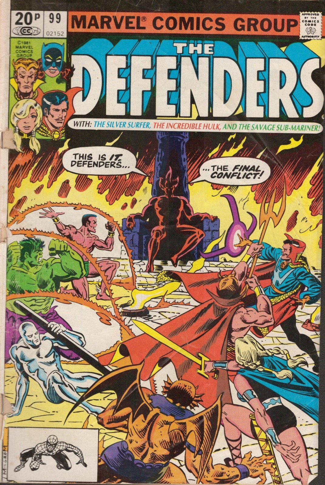 54853: MARVEL DEFENDERS (VARIANTE PENCE) #99 variante grado G