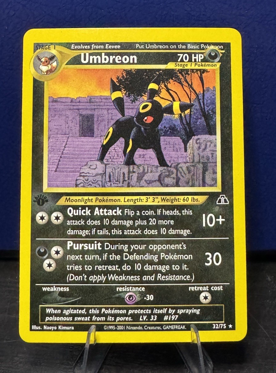 Pokemon Umbreon 32/75 Neo Discovery 1° Edizione Near Mint NM Condition