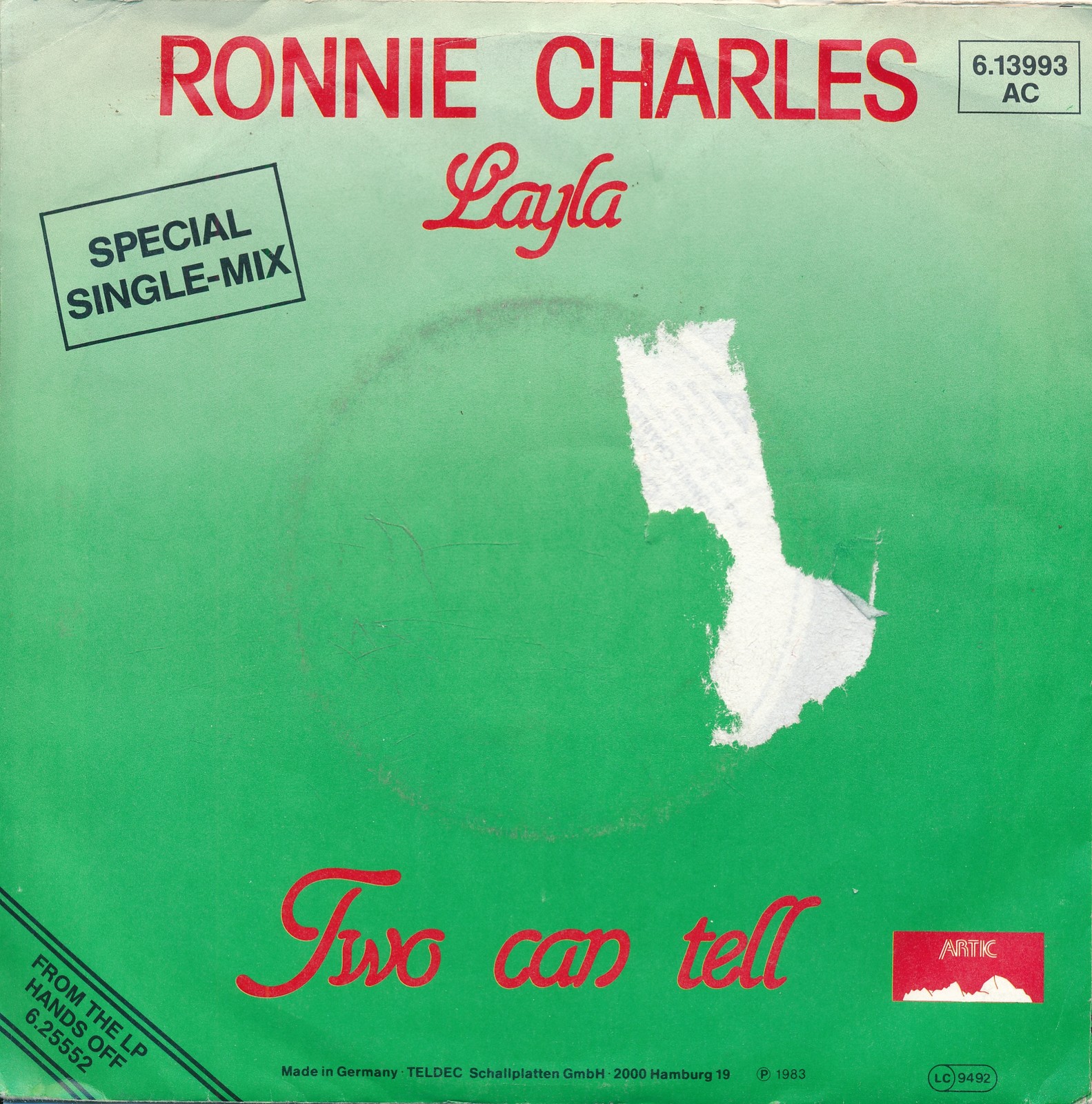 Layla - Ronnie Charles - Single 7" Vinyl 256/22