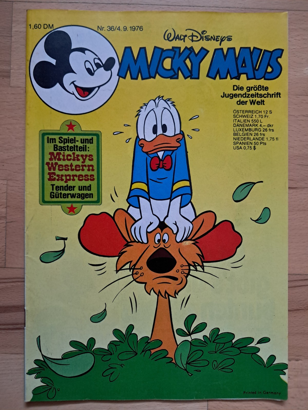 Topolino Walt Disney n.36 del 4.9.1976 con Western Express - fumetto OTTIMO