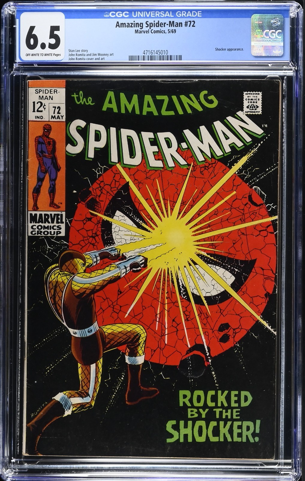 Amazing Spider-Man #72 (Marvel Comics maggio 1969), aspetto shocker, CGC 6.5 FN+