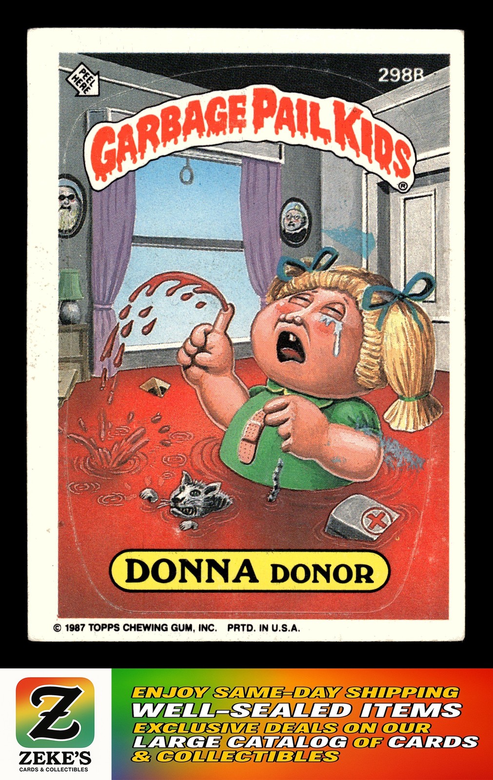 1987 Topps Garbage Pail Kids Series 8 #298b Donna Donor