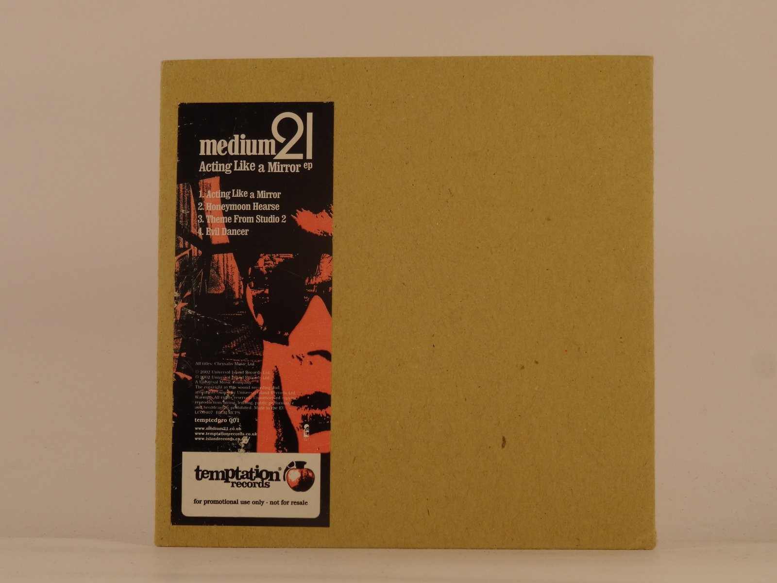 MEDIUM 21 ACTING LIKE A MIRROR (K26) 4 Track Promo CD Single including Picture S
