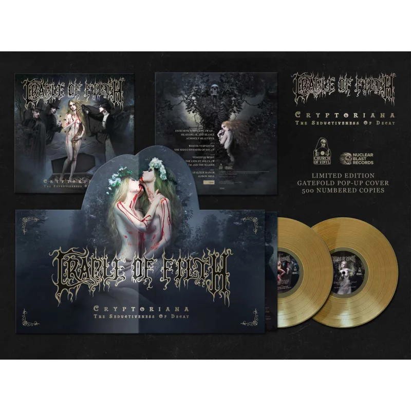 CRADLE OF FILTH - CRYPTORIANA.., 2025 BEIGE vinyl 2LP, POP-UP COVER, 195 COPIES!