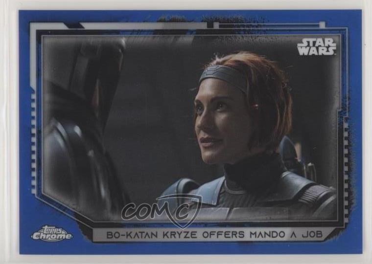 2021 Topps Chrome Star Wars Legacy rifrattore blu 45/99 #178 tj1