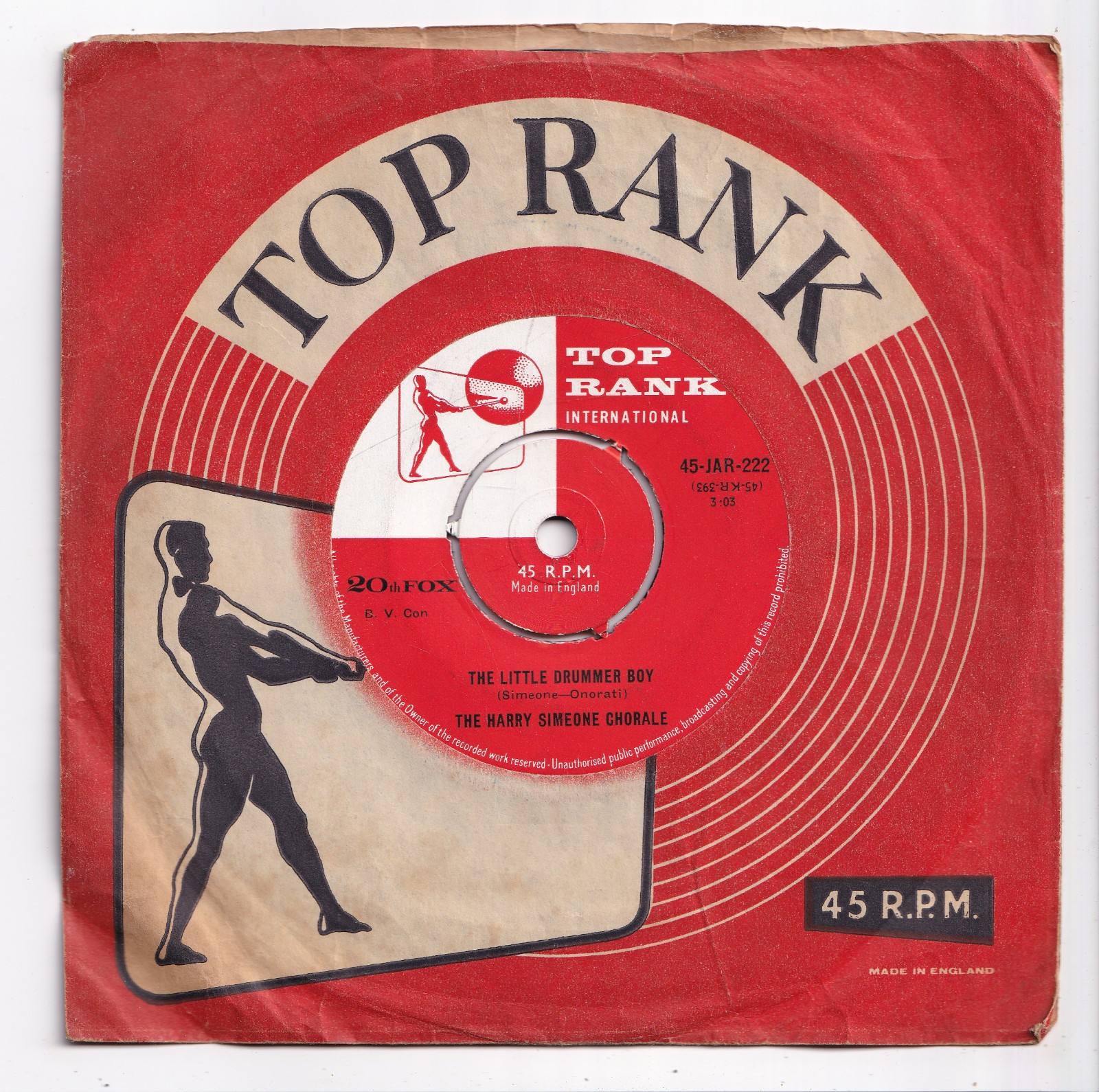 (AV479) The Harry Simeone Chorale, The Little Drummer Boy - 7 inch vinyl