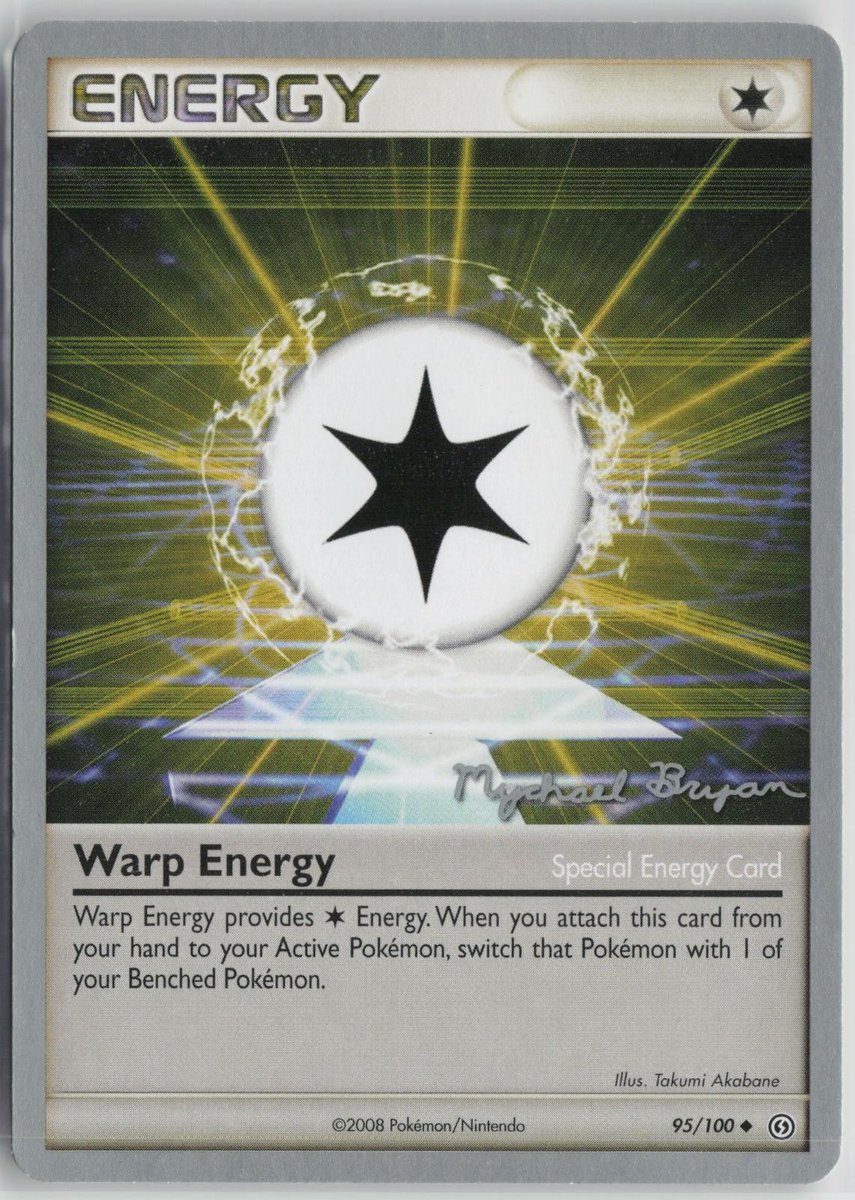 Warp Energy (Mychael Bryan) 95/100 Mazzi Campionato del Mondo Non Comuni Pokemon NM