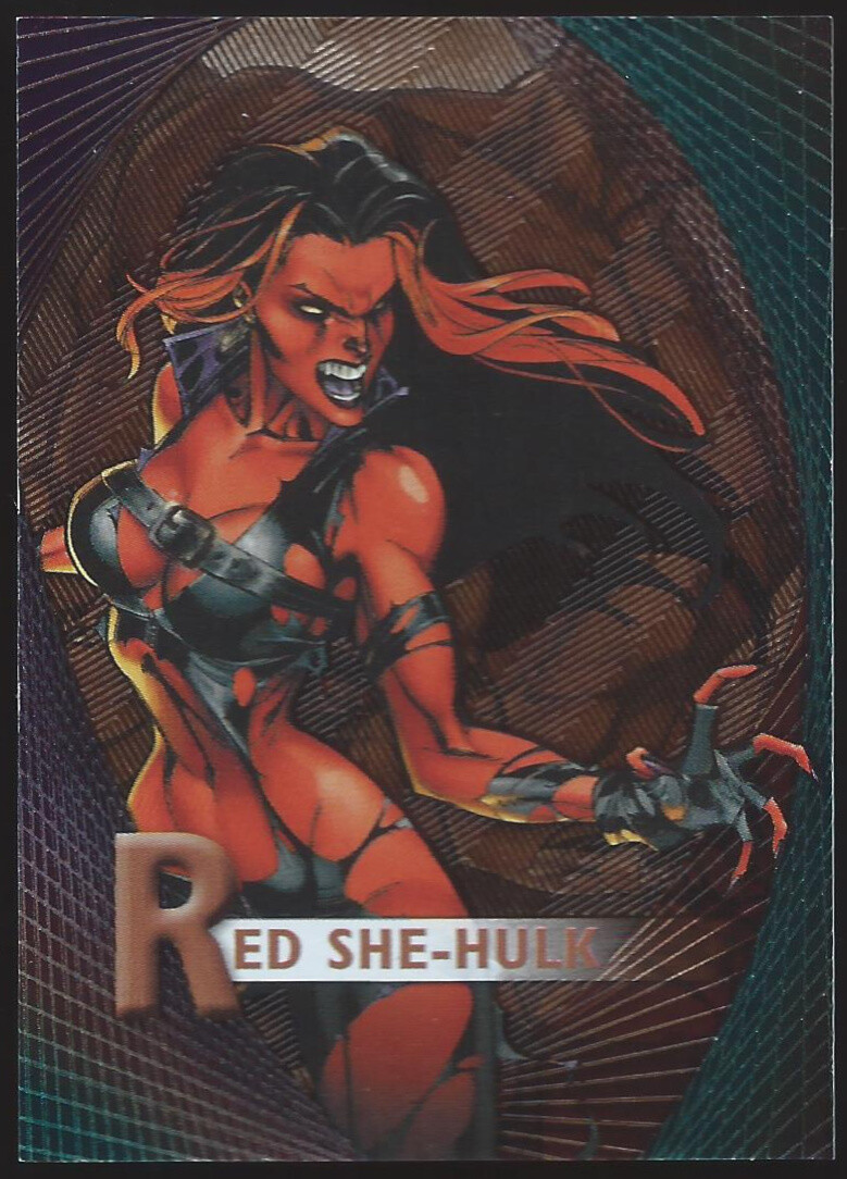 2012 Marvel Beginnings Series 2 PRIME MICROMOTION lamina incisa #M-42-RED SHE-HULK