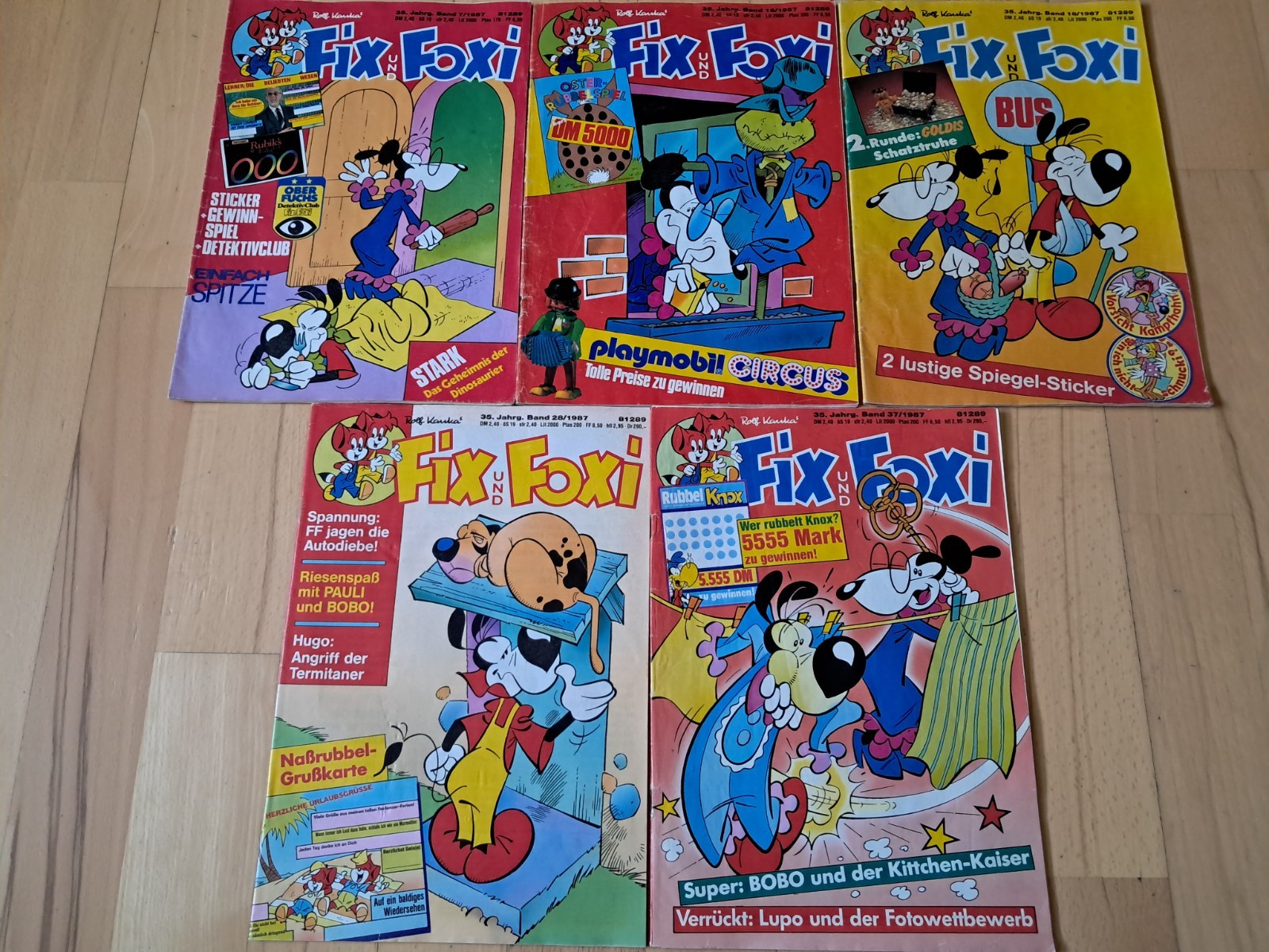 Rolf Kauka's Fix + Foxi 35° anno - lotto 5 fumetti del 1987