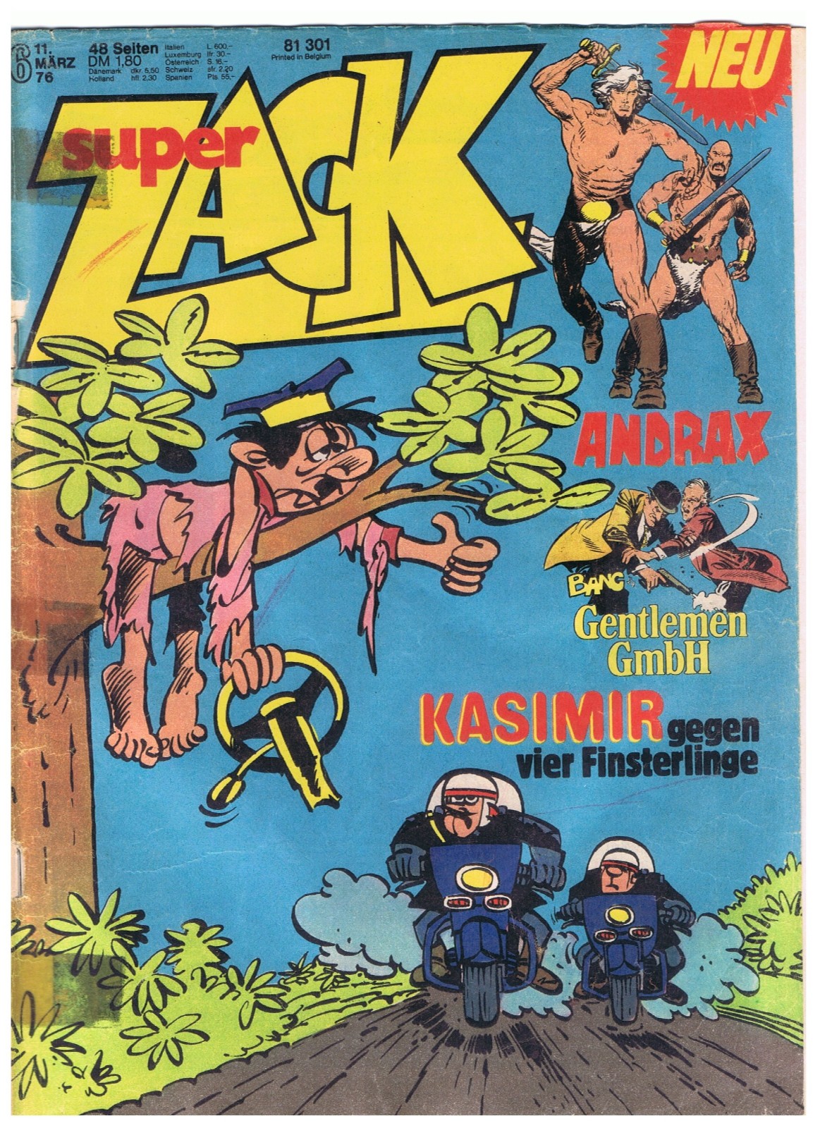 ZACK n.6 / 1976 - accettabile - manca pagina 23 - 26