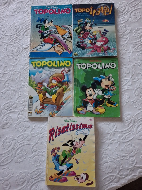 Lotto 5 Topolino giornalini Walt Disney