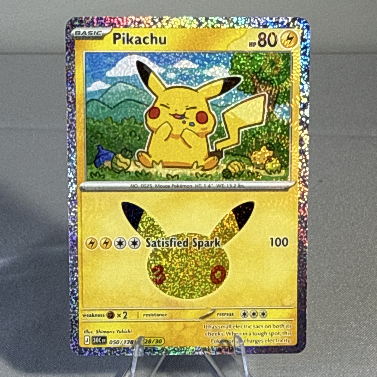 Pokémon TCG ME:30 Pikachu 050/128 30th Celebration Holo 28/30