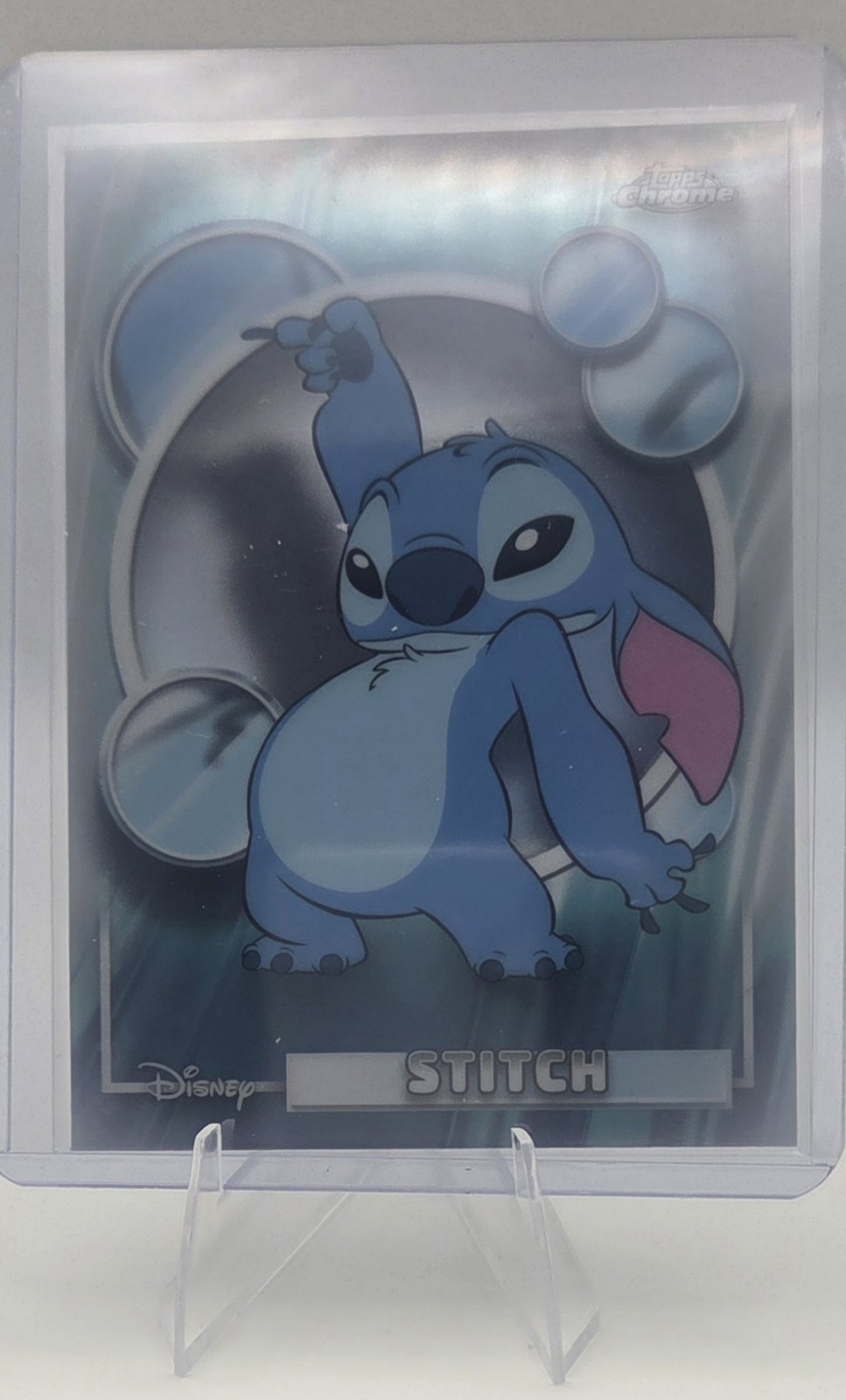 Scheda Topps 2026 Topps Chrome Disney Stitch #150 rifrattore non sportiva