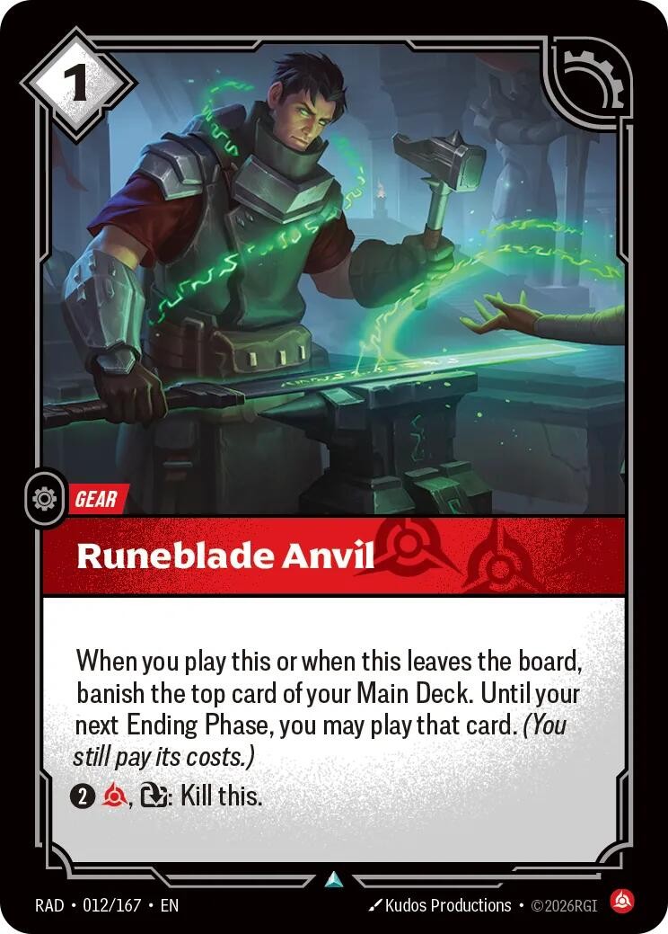 (Preorder) Runeblade Anvil Normal [RAD - 012/167] NM Riftbound League of Lege...