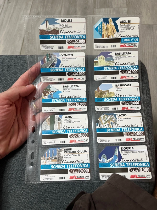 10 schede telefoniche