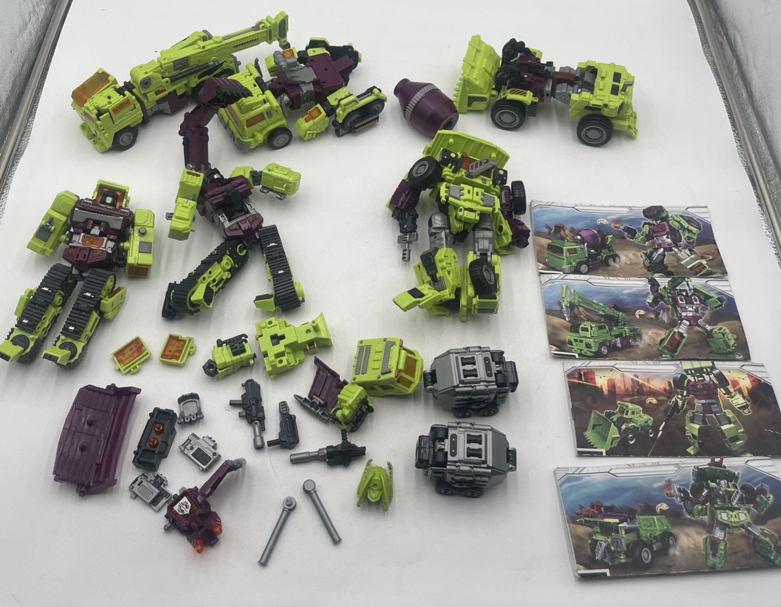 Devastator KO Transforming 6 in One Robot Giocattolo Alto 16" Vicino/O Completo