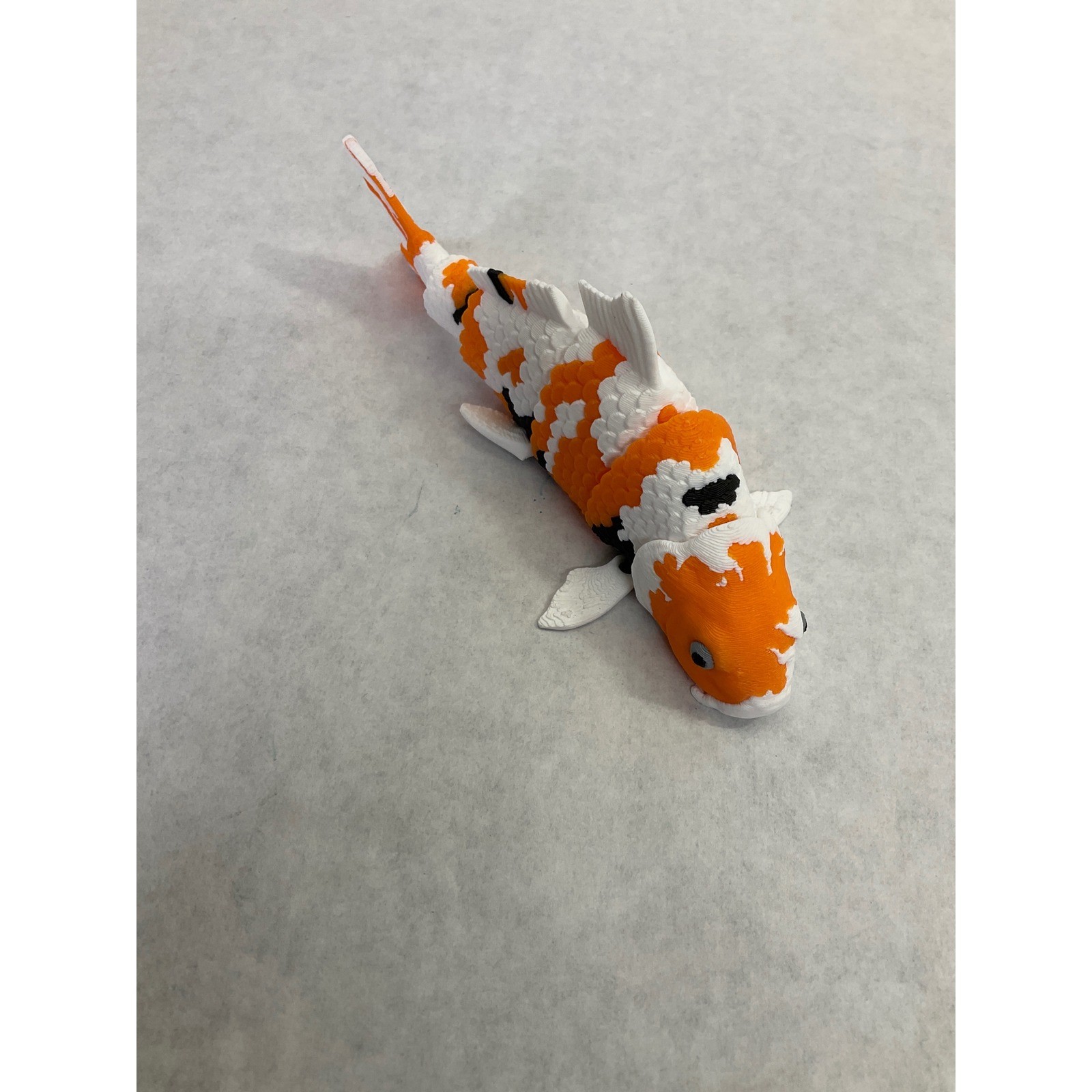 Tactical Kaoz 3D Printed Articulated Koi Fish Fidget Toy Orange White Black