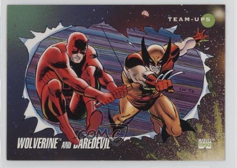 1992 Impel Marvel Universe Series III Team-Ups Wolverine Daredevil #84 2u3