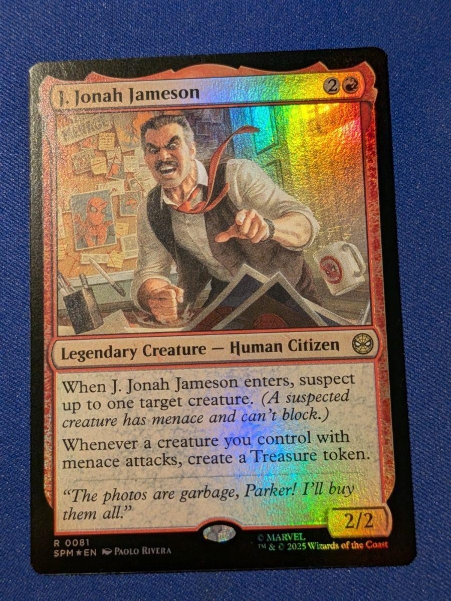 J. Jonah Jameson Foil Marvel's Spider-Man #81 quasi nuovo MTG