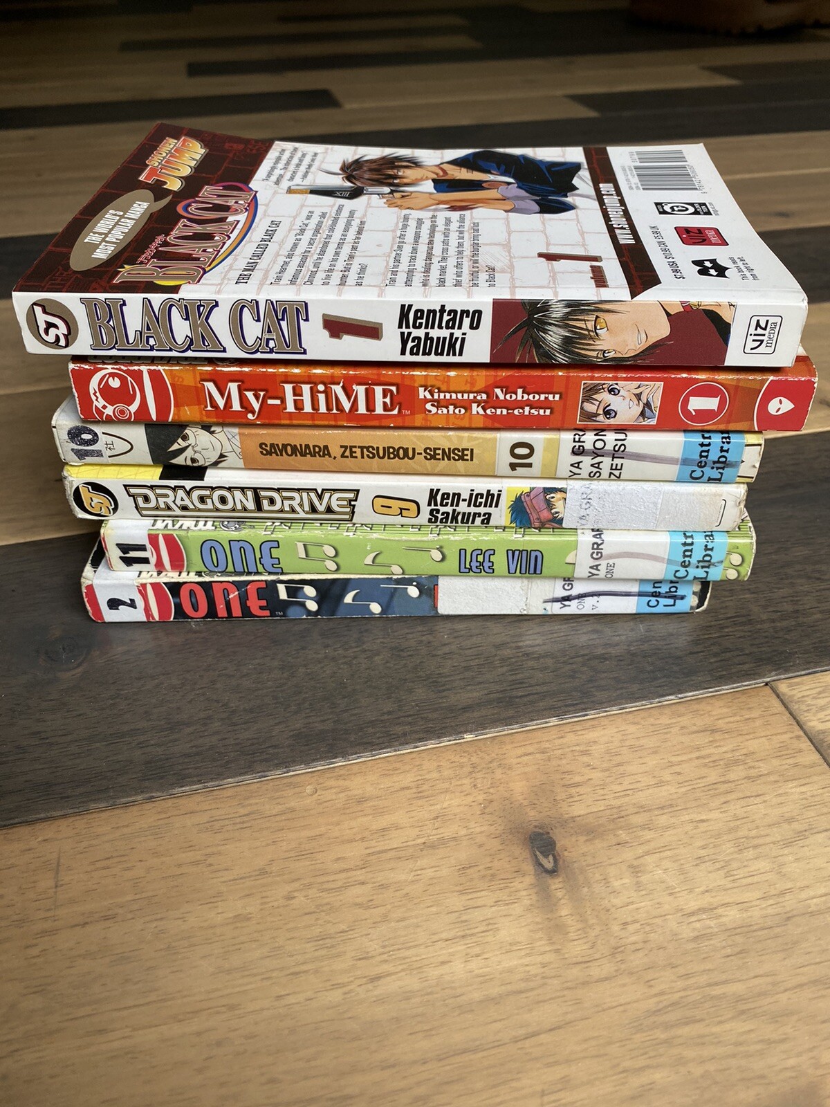 MANGA LOTTO DI 6 ONE LEE VIN DRAGON DRIVE BLACK CAT MY HIME SAYONARA ZERSUBOU