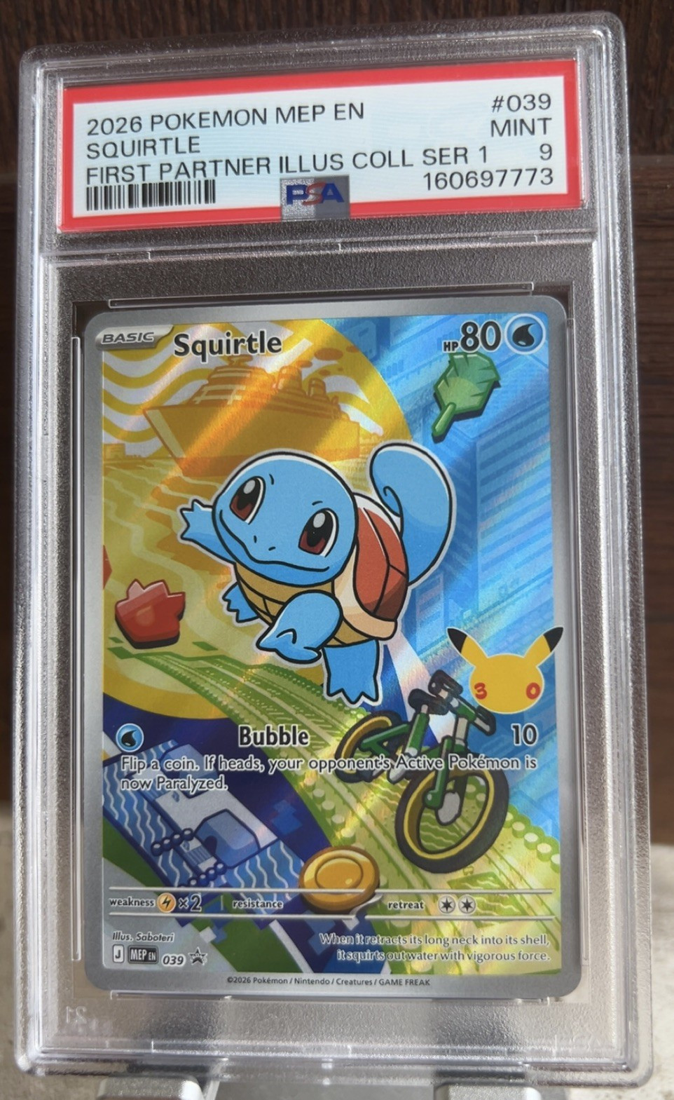 2026 Pokemon Squirtle Primo Partner PSA 9 Serie 1 #039