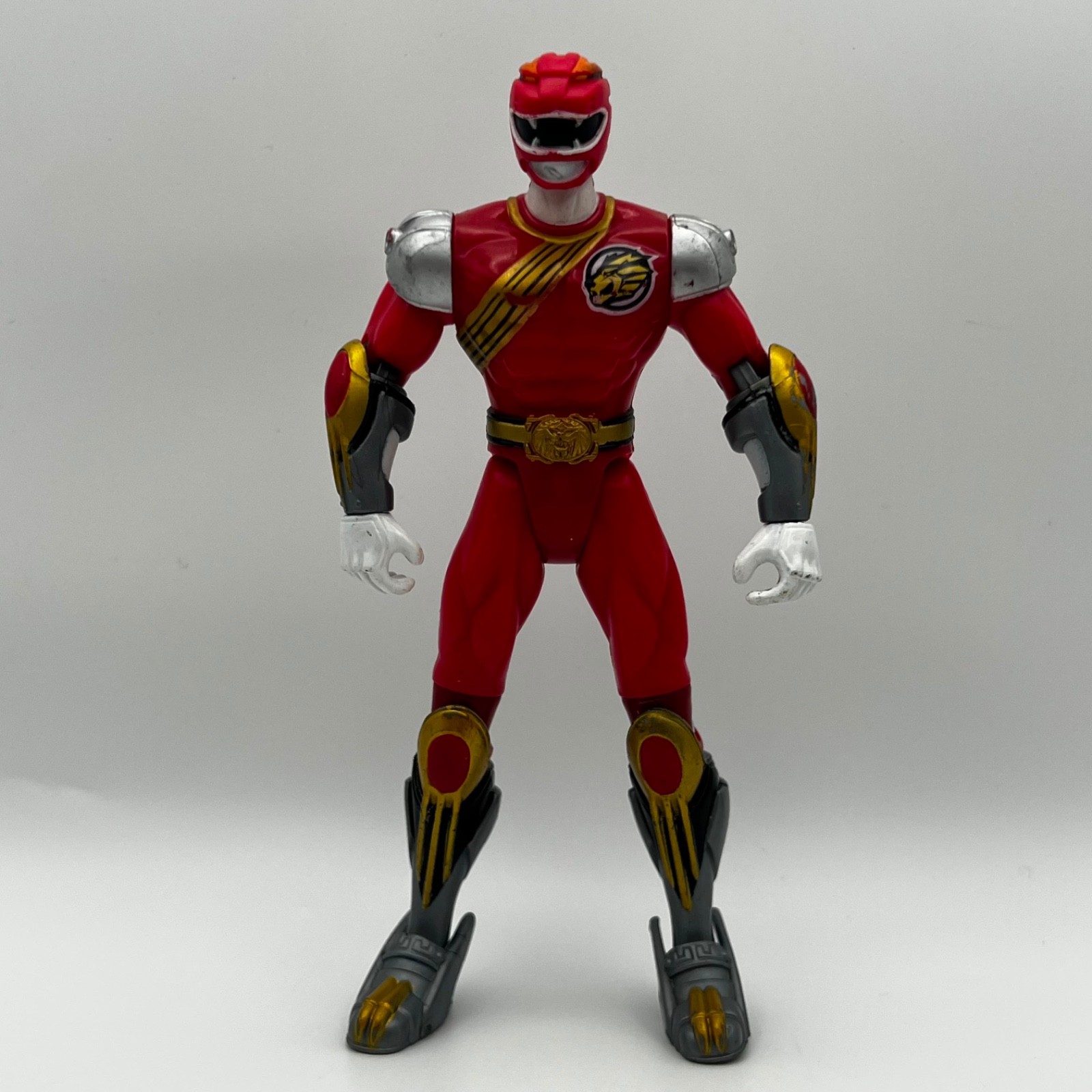 Modellino giocattolo Bandai Power Rangers Wild Force Red Ranger Spin Flip Head 6" B8