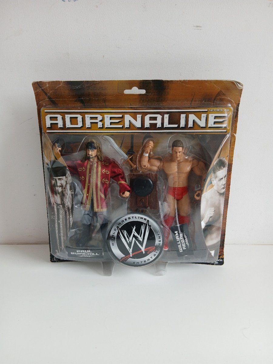 Figurina Wrestling Burchill & Regal Jakks serie adrenalina in scatola vintage