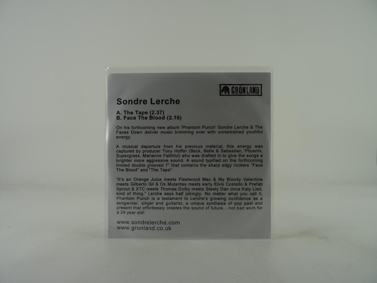 SONDRE LERCHE THE TAPE (B5) 2 Track Promo CD Single plus White Sleeve GRONLAND