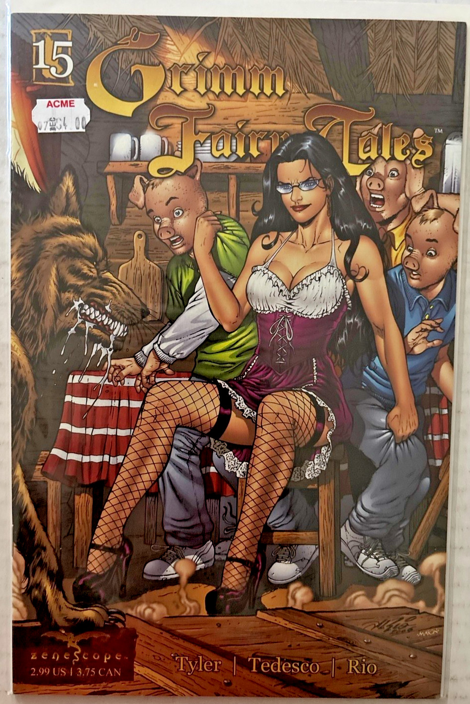 Grimm Fairy Tales #15 Zenscope 2007 fumetto I tre porcellini VF/FS
