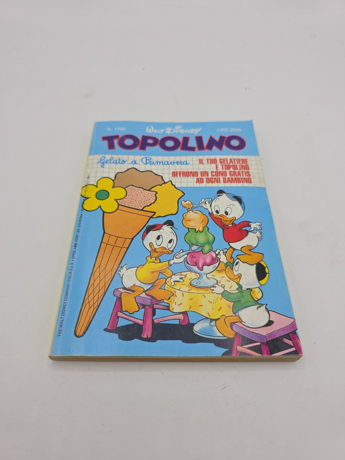 Topolino n. 1795 del 22/4/1990 - Ed. Mondadori - con adesivi Amico Albero