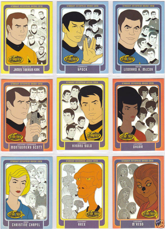 STAR TREK LE AVVENTURE ANIMATE SERIE BRIDGE CREW INSERTO SET BC1-BC9 (9)