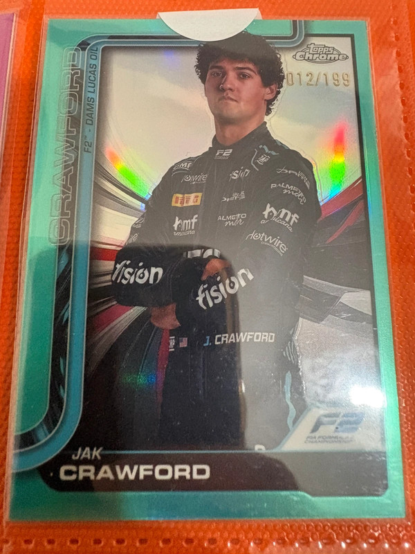 Jak Crawford Aqua Refractor /199 Topps Chrome F2 2025 012/199