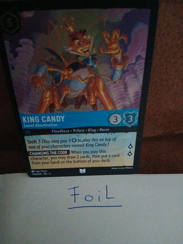 Foil king candy 154/204 lorcana set 5